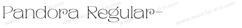 Pandora Regular字体转换